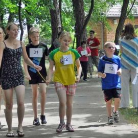 Läufer beim Sponsorenlauf